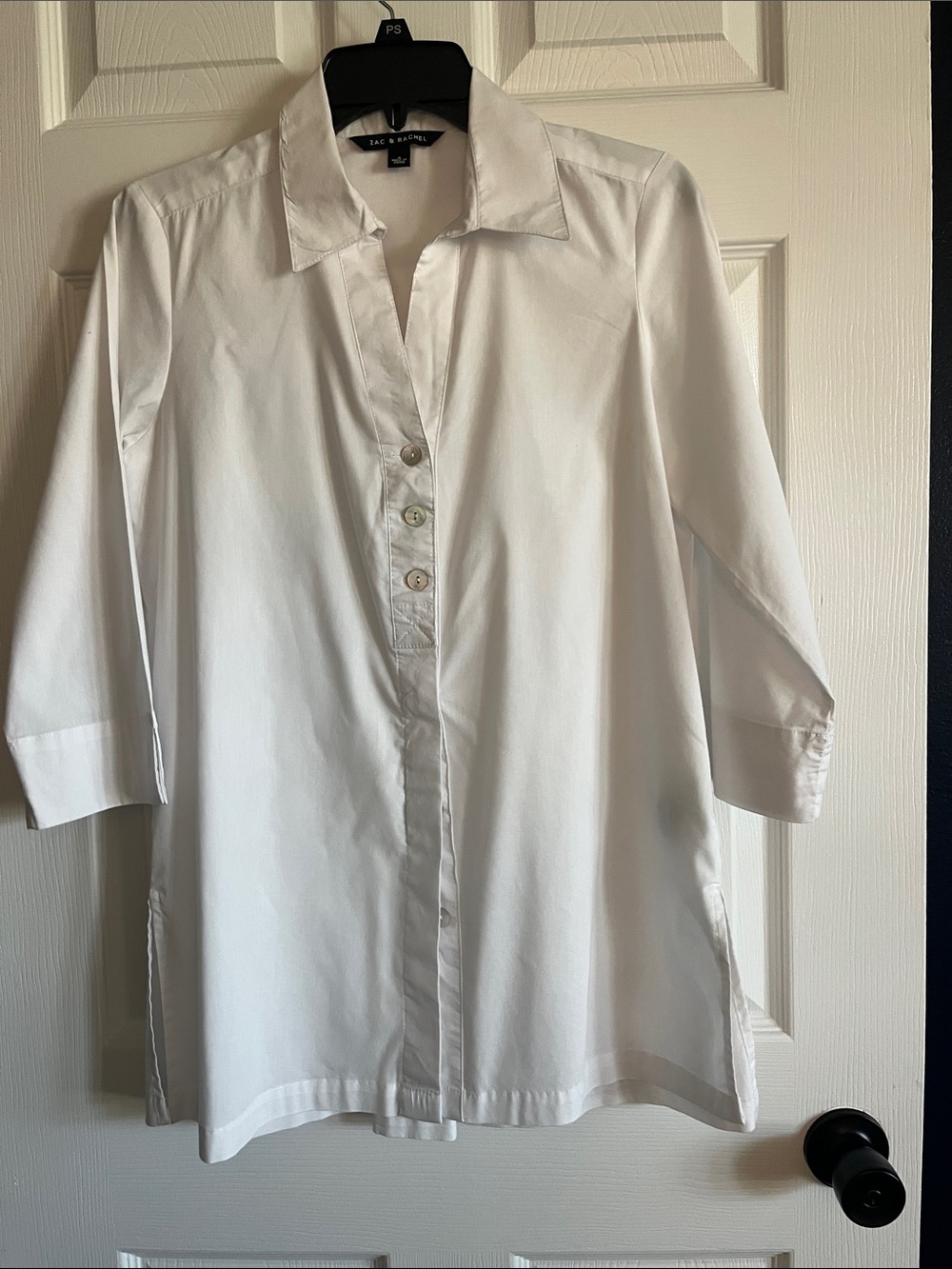 Zac & Rachel White tunic style Shirt
